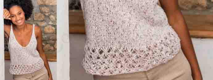 Débardeur en maille ajourée femme (1) (1)