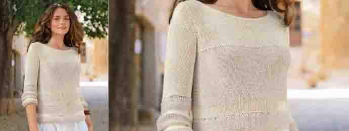 Pull en maille ajourée coton (1) (1)