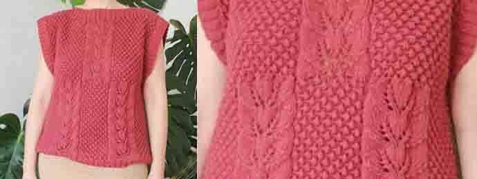 Pull sans manches tricot ajouré (1) (1)