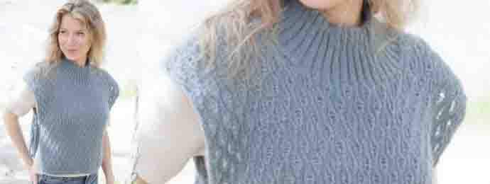 Pull sans manches femme tendance (1) (1)