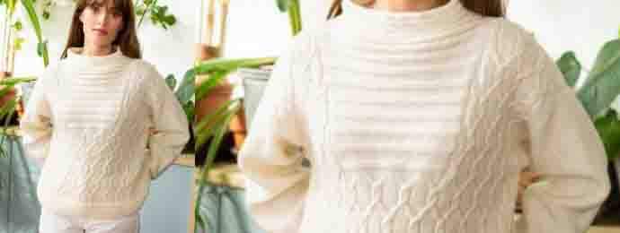 Pull torsadé blanc mode hiver (1) (1)