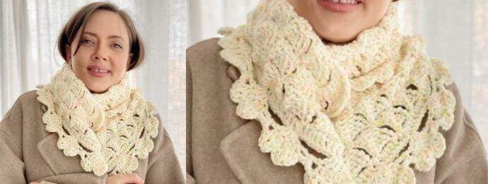Écharpe au crochet facile femme (1)