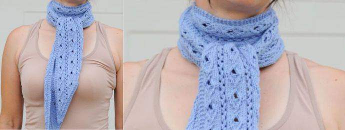 Foulard délicat au tricot (1)
