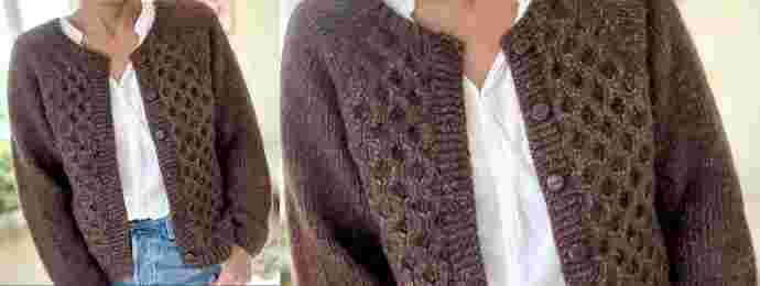 Cardigan femme en maille fantaisie (1)